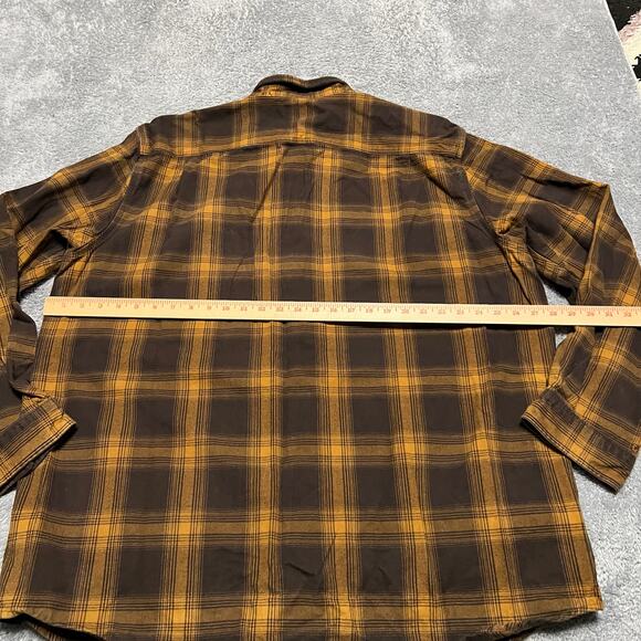 Carhartt Shirt Mens XXL Tall Flannel Long Sleeve Plaid Loose Heavyweight 104451 - Picture 4 of 7
